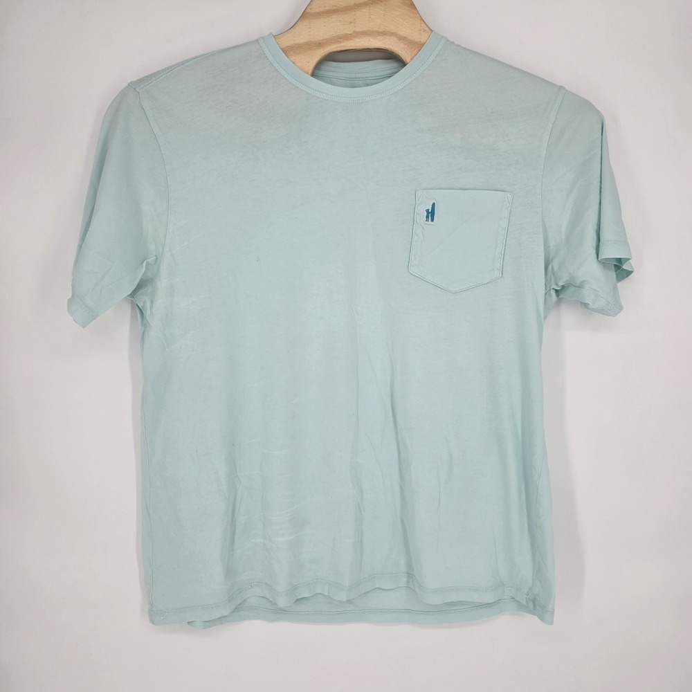 Johnnie-O T-shirt Men's XL Extra Large Lite Teal Blue Surfer Short Sleeve